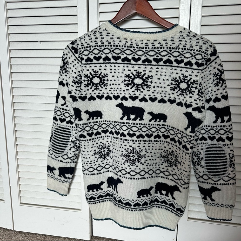 Ted Baker Polar Bear Fair Isle Alpaca Wool Sweater Nordic Winter - Picture 5 of 9